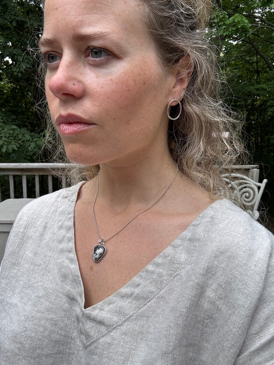 Large Full Circle Earrings - sterling