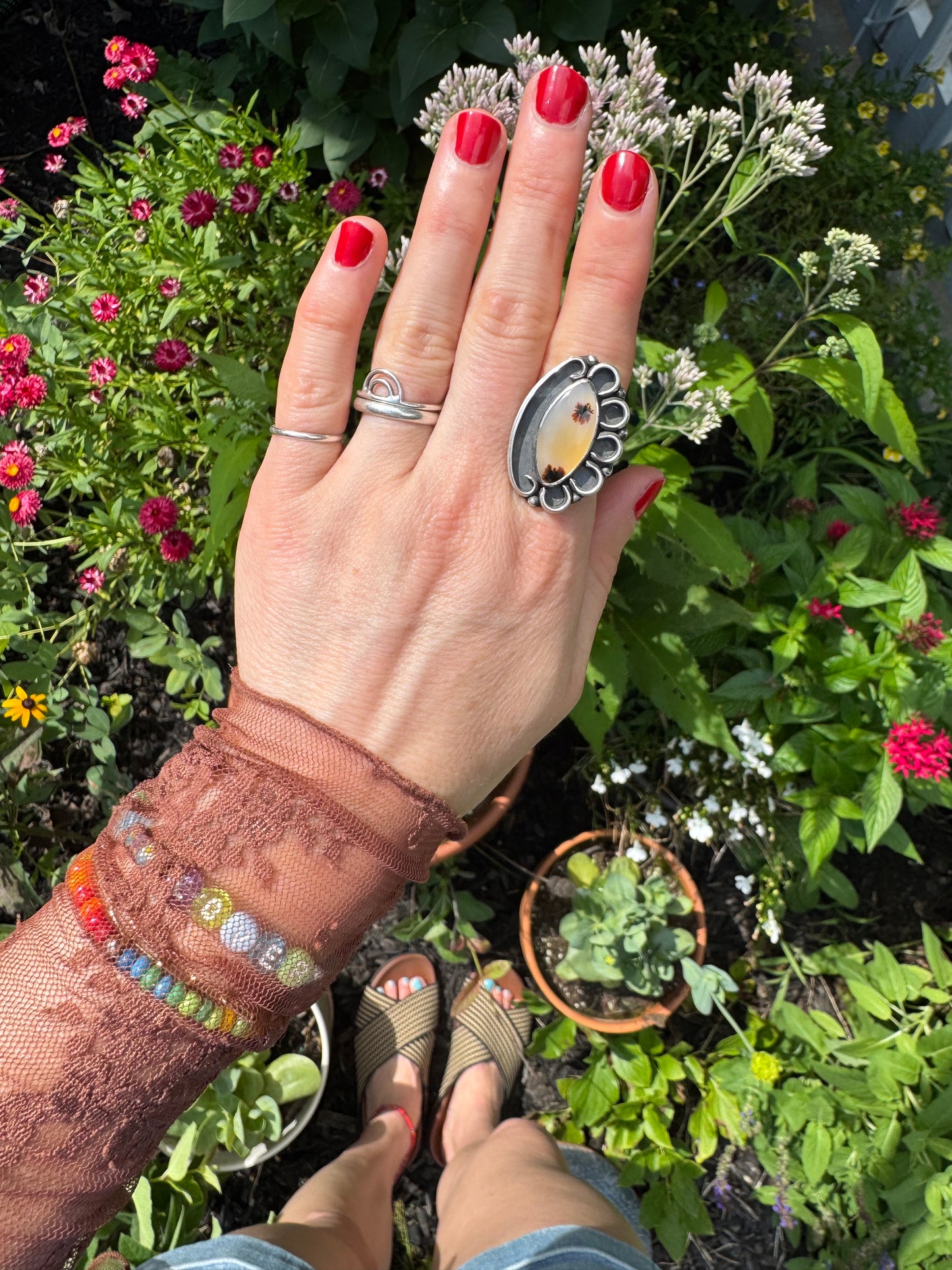 Montana Agate "Bluffs" Ring - Size 6 1/4