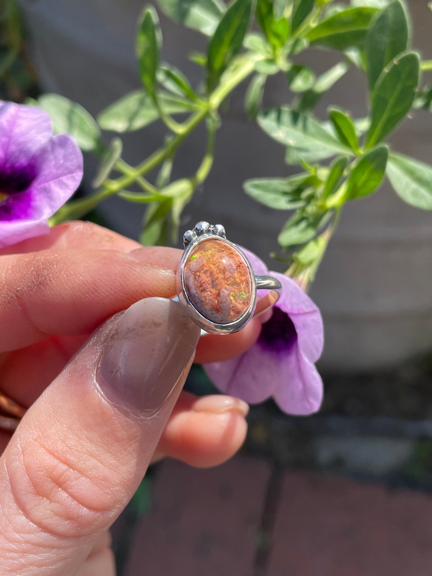 Mexican Fire Opal Ring - size 9