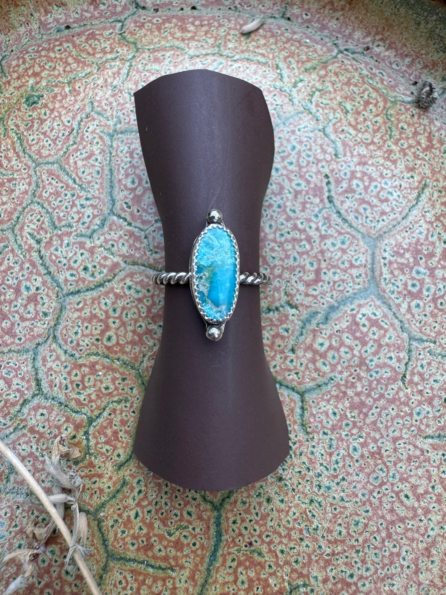 Cripple Creek Turquoise Waypoint Ring - Size 8 1/2