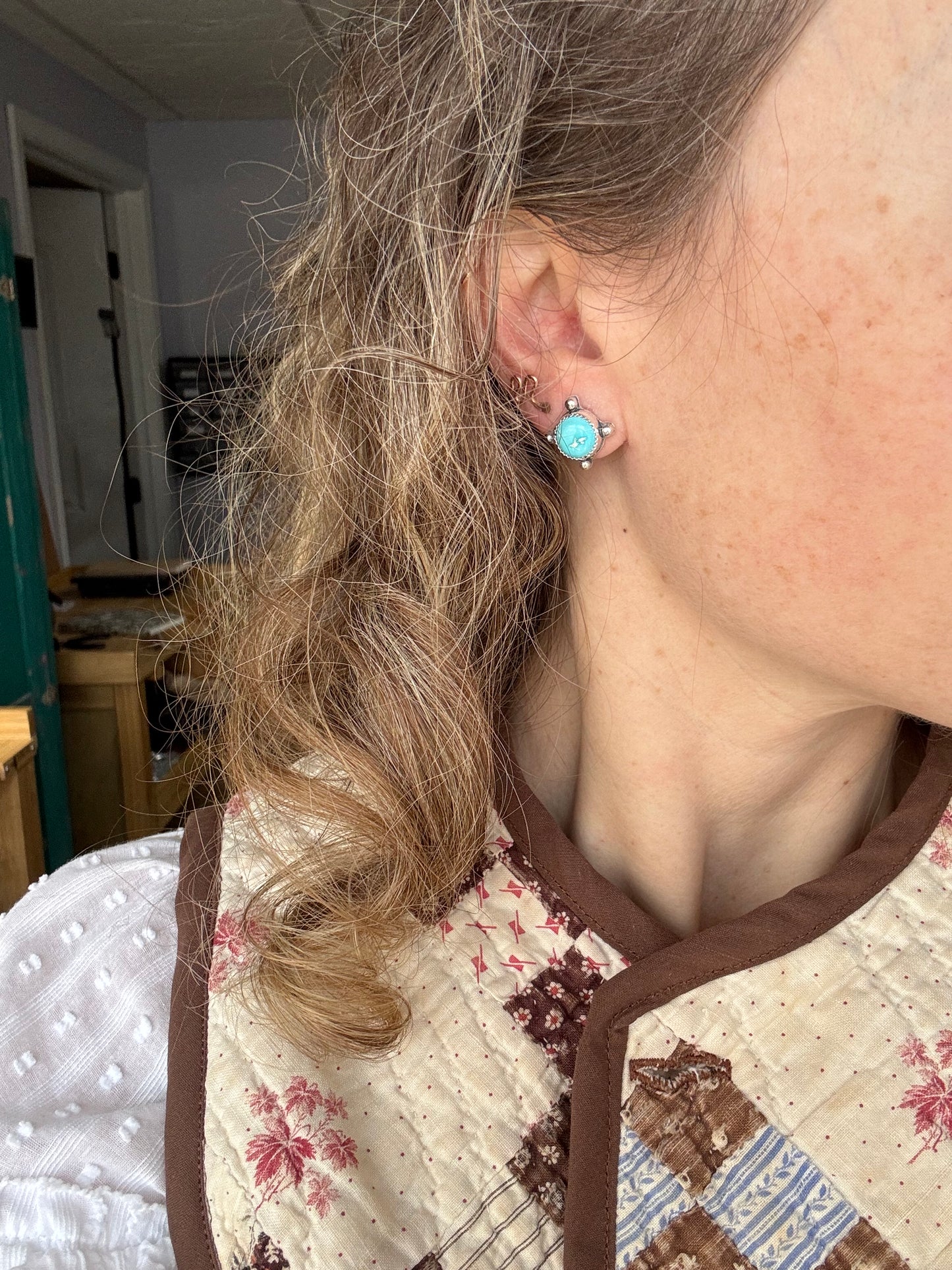 Blue Turquoise "waypoint" Studs no.1