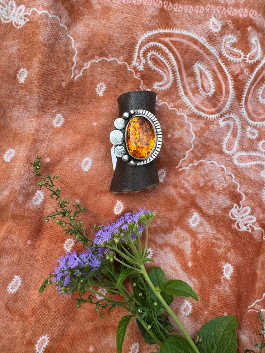 Amber "Kings Canyon" Statement Ring - Size 8