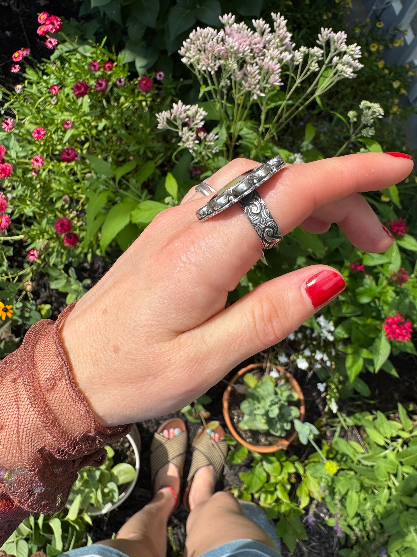 Montana Agate "Bluffs" Ring - Size 6 1/4