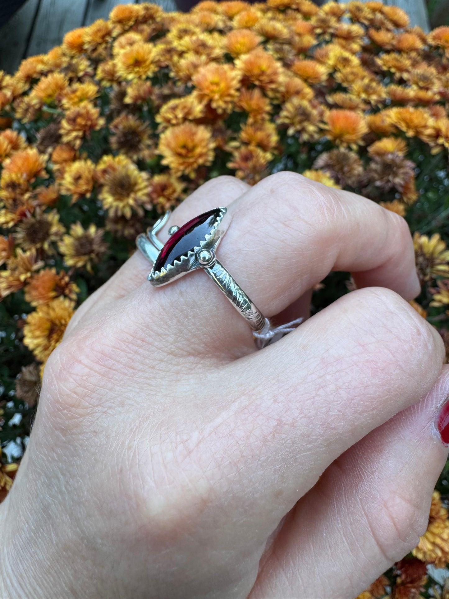 Rhodolite Garnet Waypoint Ring - Size 7 1/2