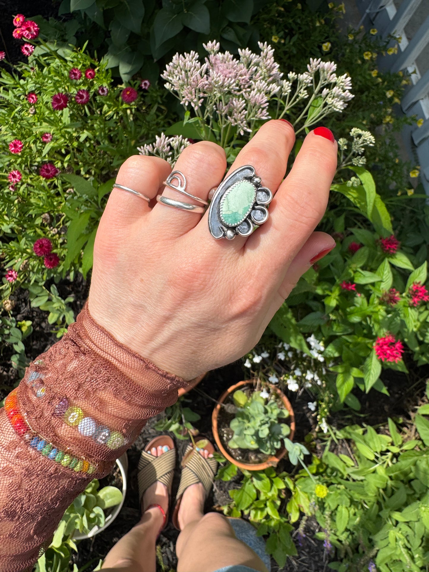 Lucin Variscite "Bluffs" Ring - Size 8