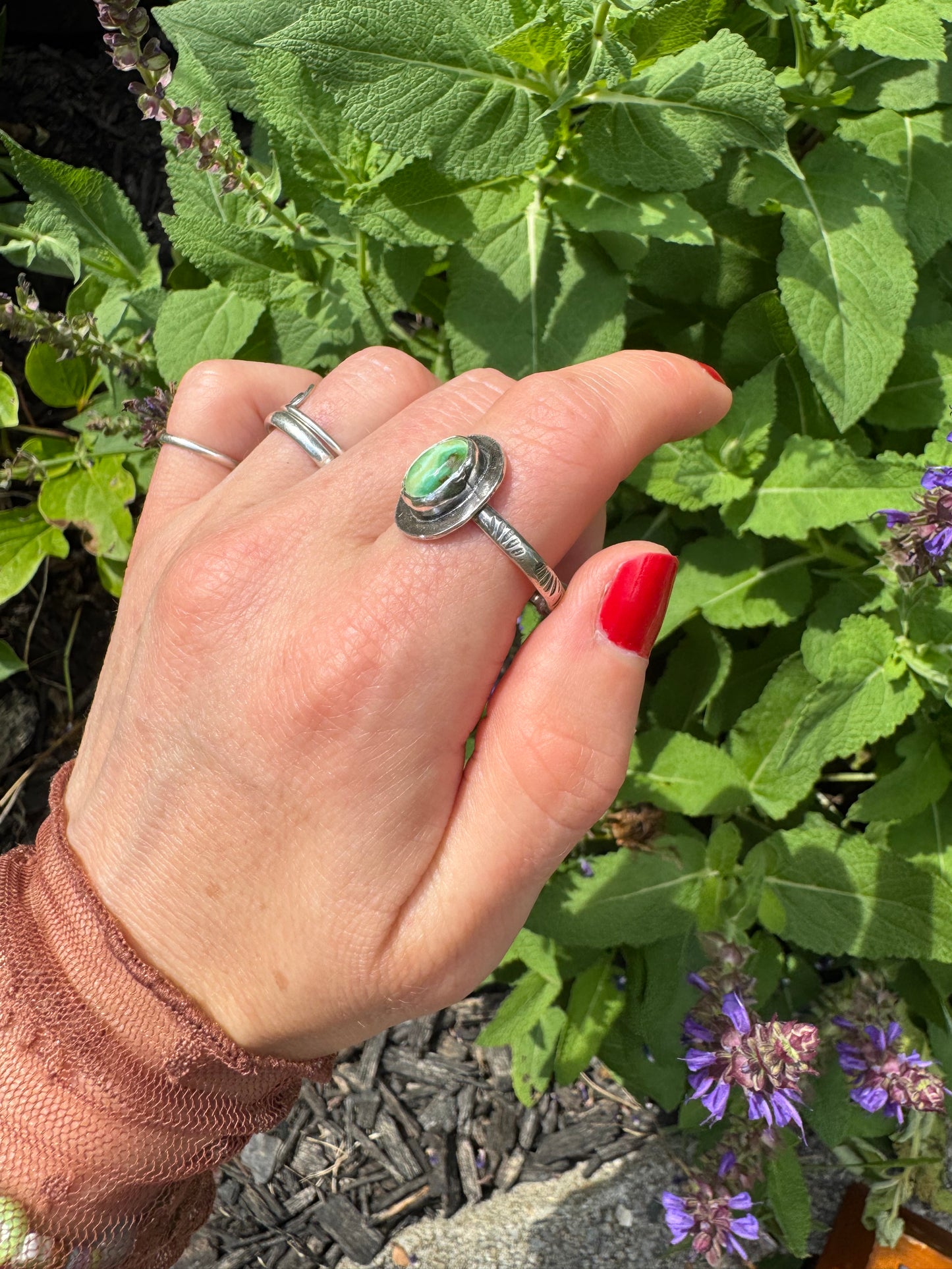 Sonoran Gold Turquoise "Hat Creek" Ring - Size 11 1/2