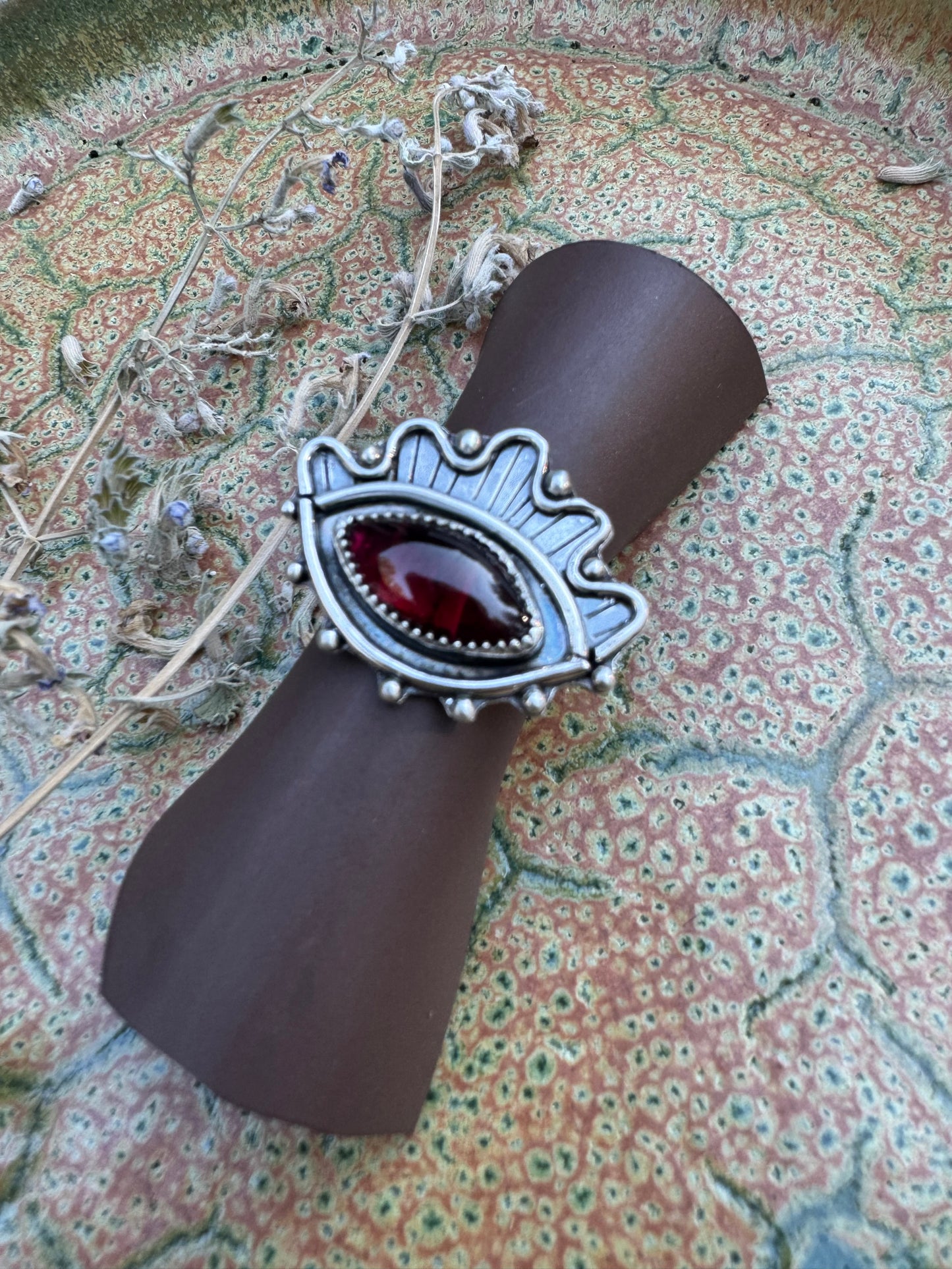 Rhodolite Garnet "Seer" Ring - Size 7 1/2