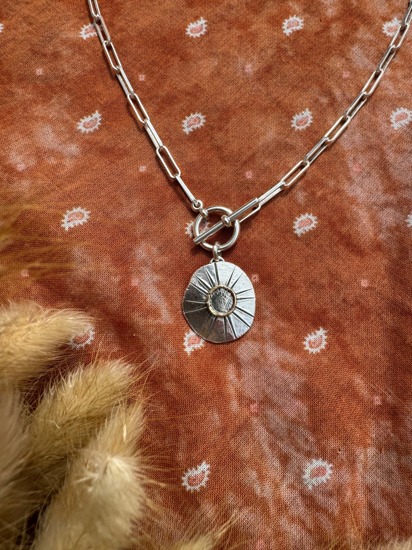 Eclipse Talisman *made to order - Paperclip Style Chain