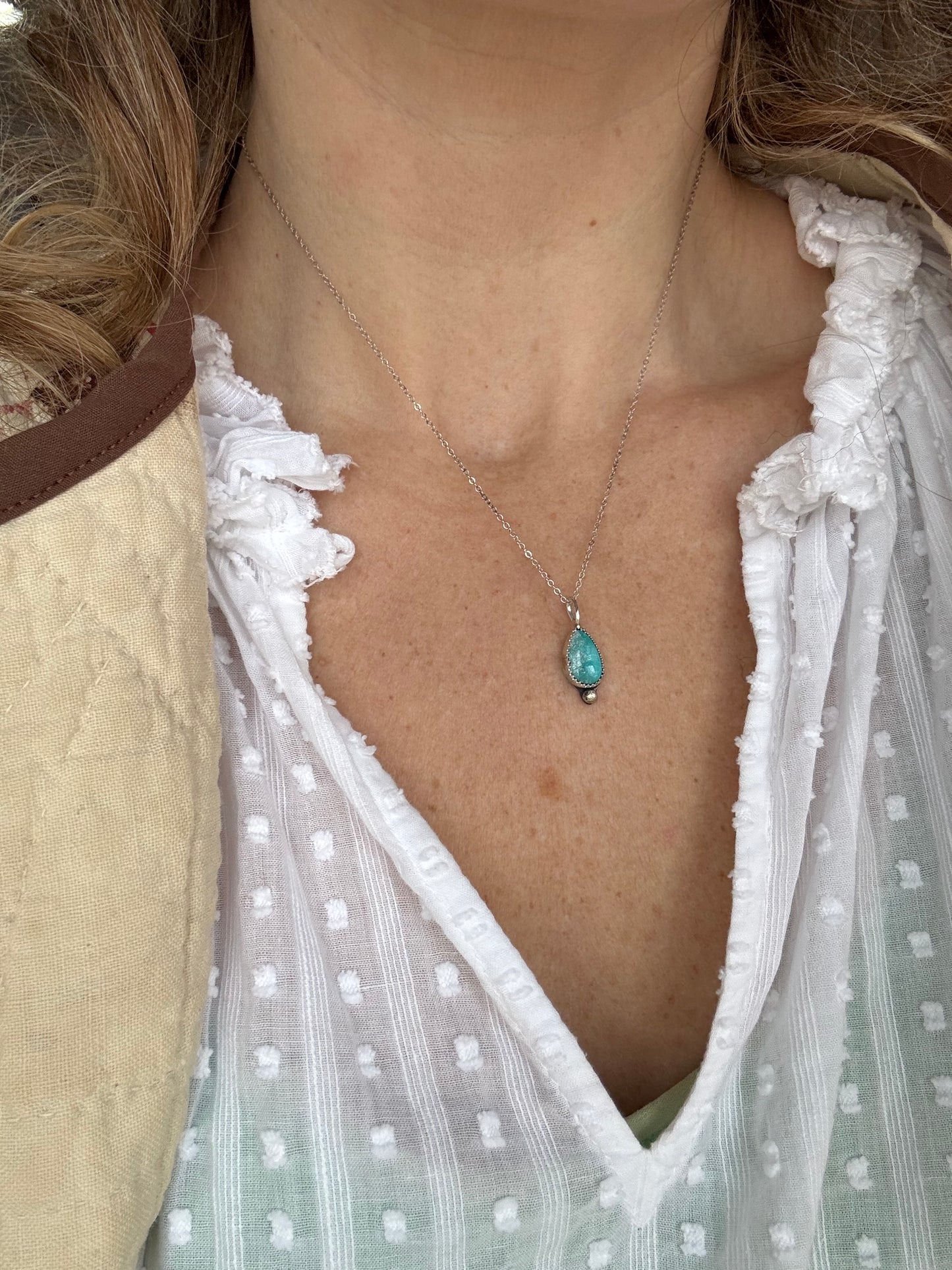 Turquoise Dainty Drop Necklace no.22