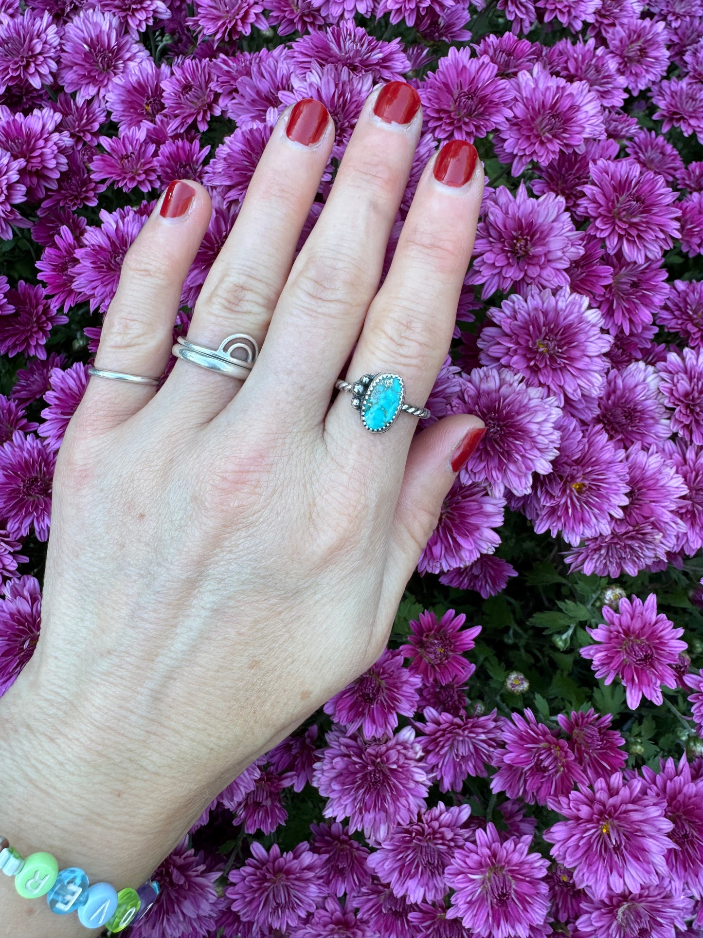 Cripple Creek Turquoise Waypoint Ring - Size 6 3/4