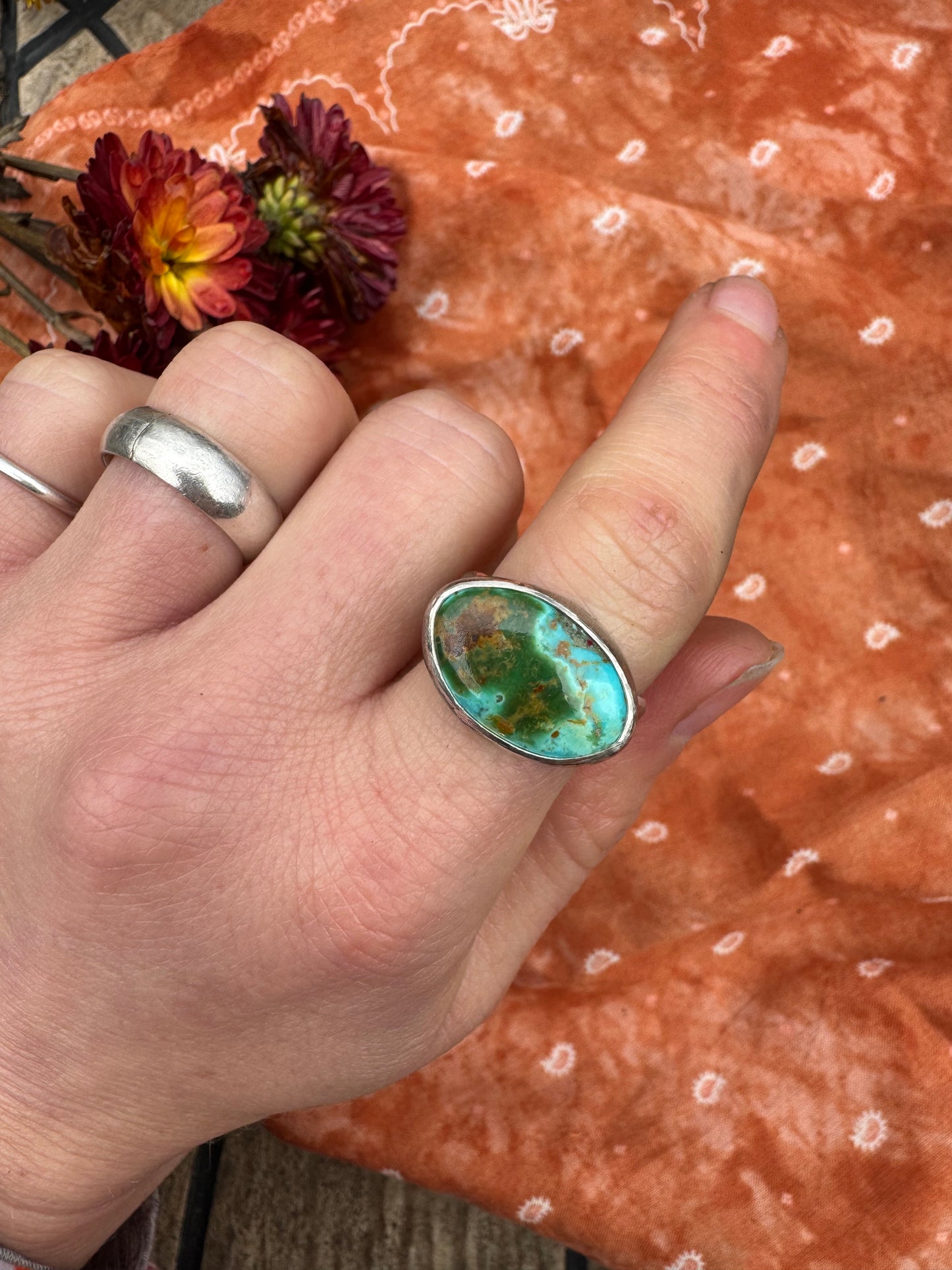 Royston Turquoise Horizon Ring - Size 7 3/4