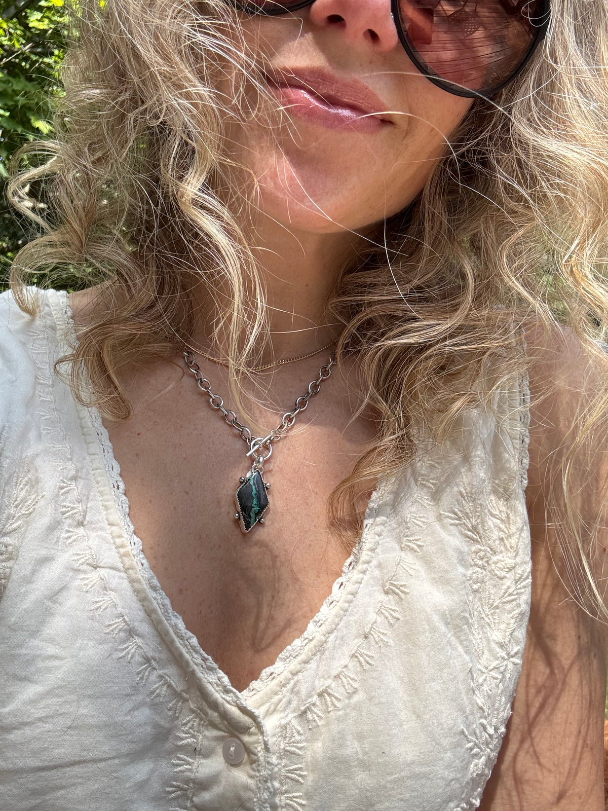 Black Jack Turquoise Toggle Necklace