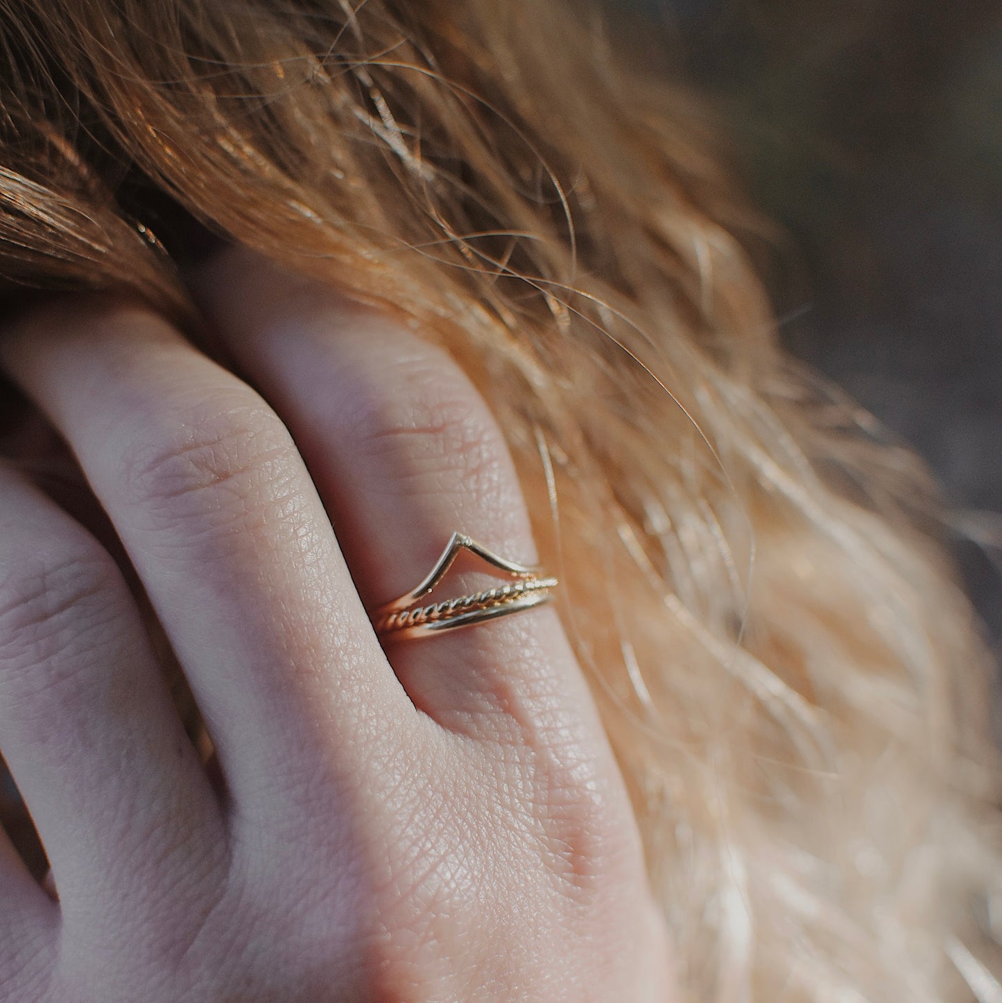 “Peak" Sterling Silver Stacker Ring