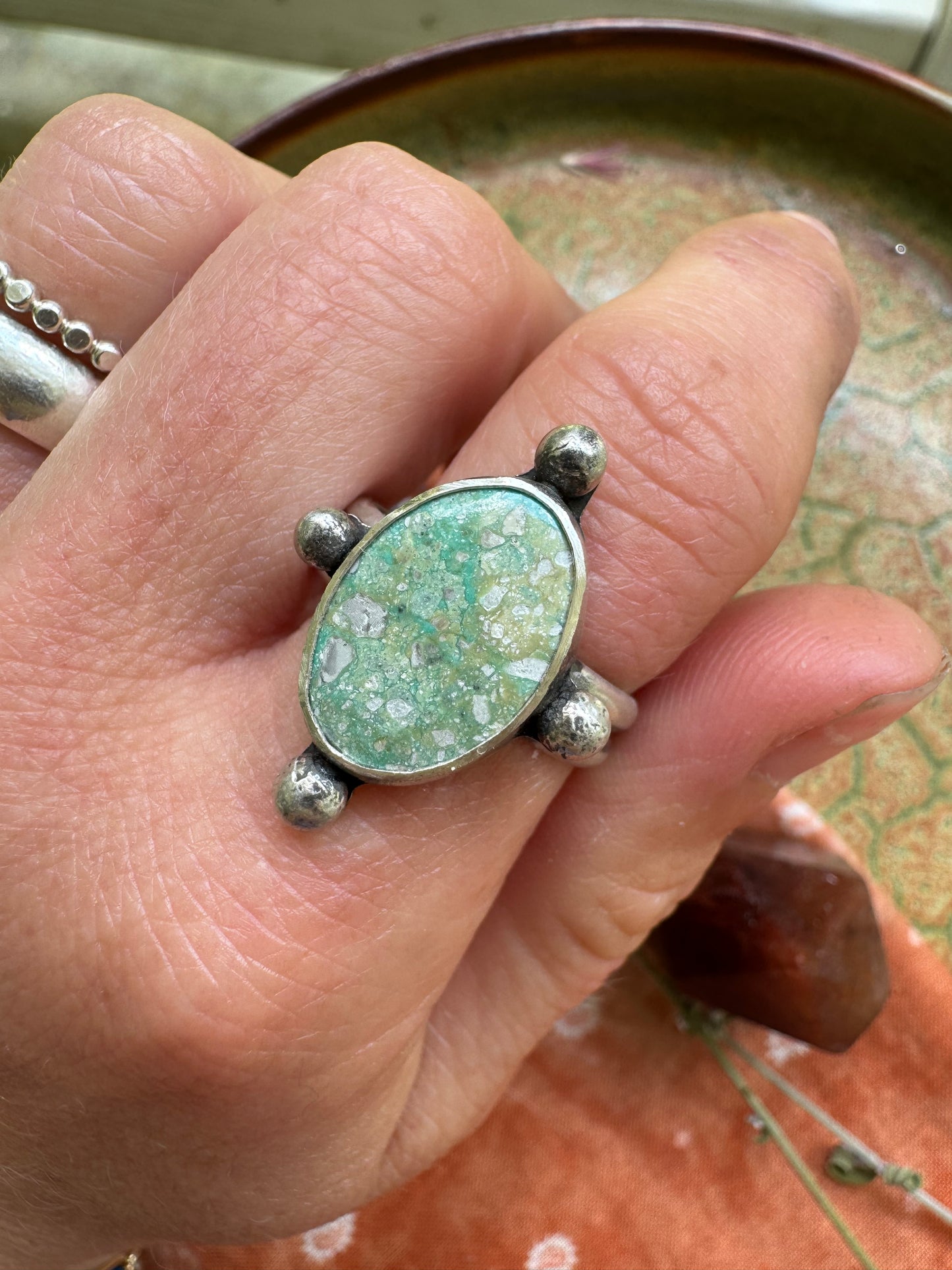 Carico Lake Turquoise "Waypoint" Ring - Size 9 1/2