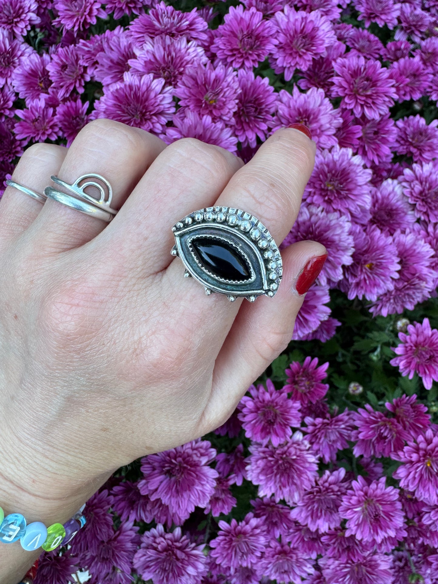 Black Onyx "Seer" Ring - Size 7 1/4