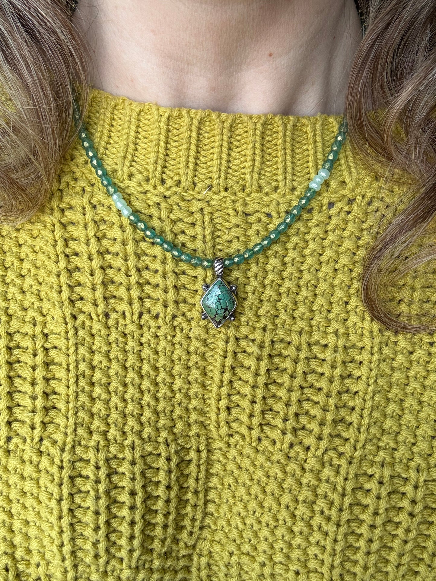 Bamboo Turquoise Pendant