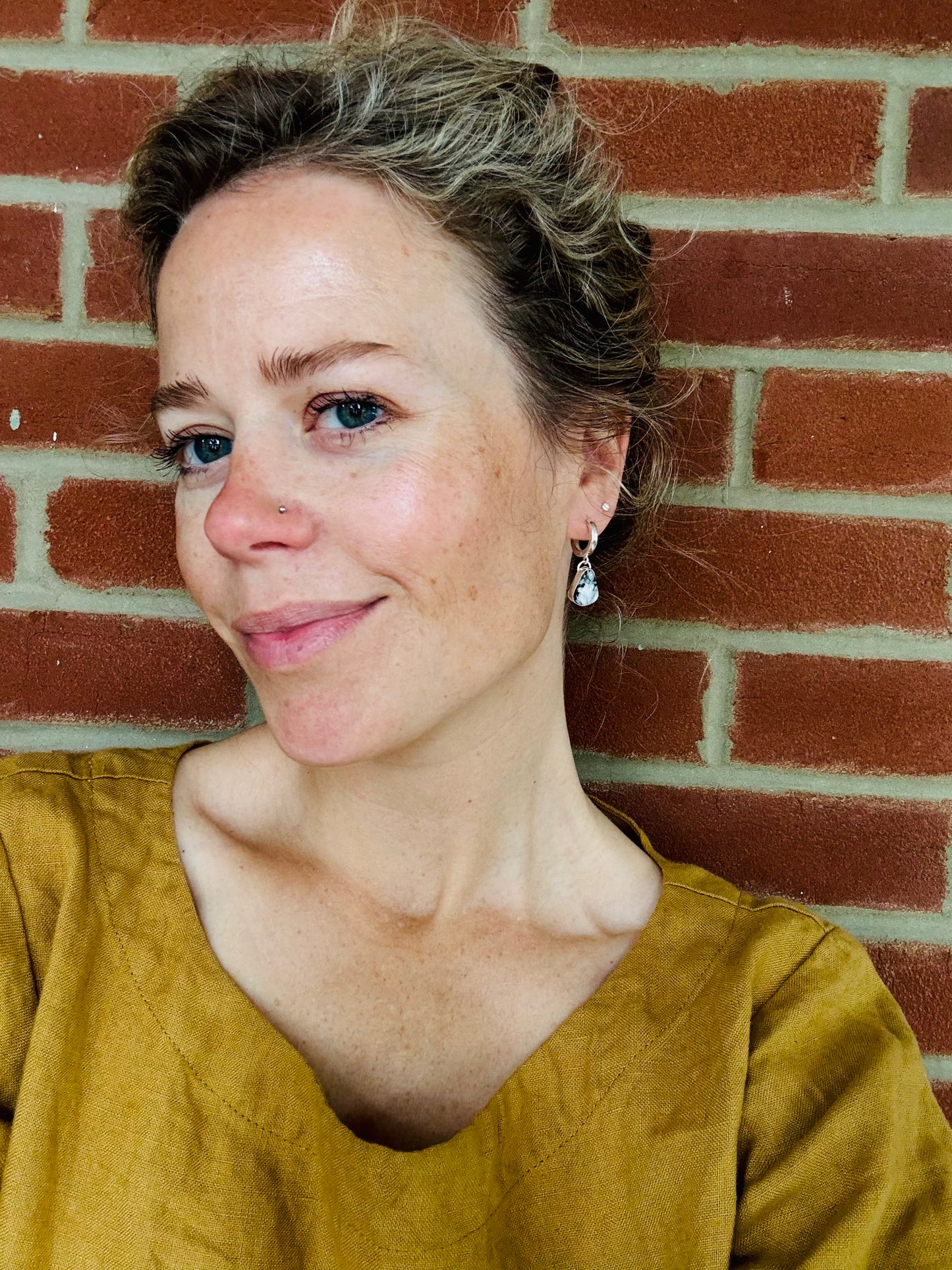 White Buffalo Turquoise Earring Dangles