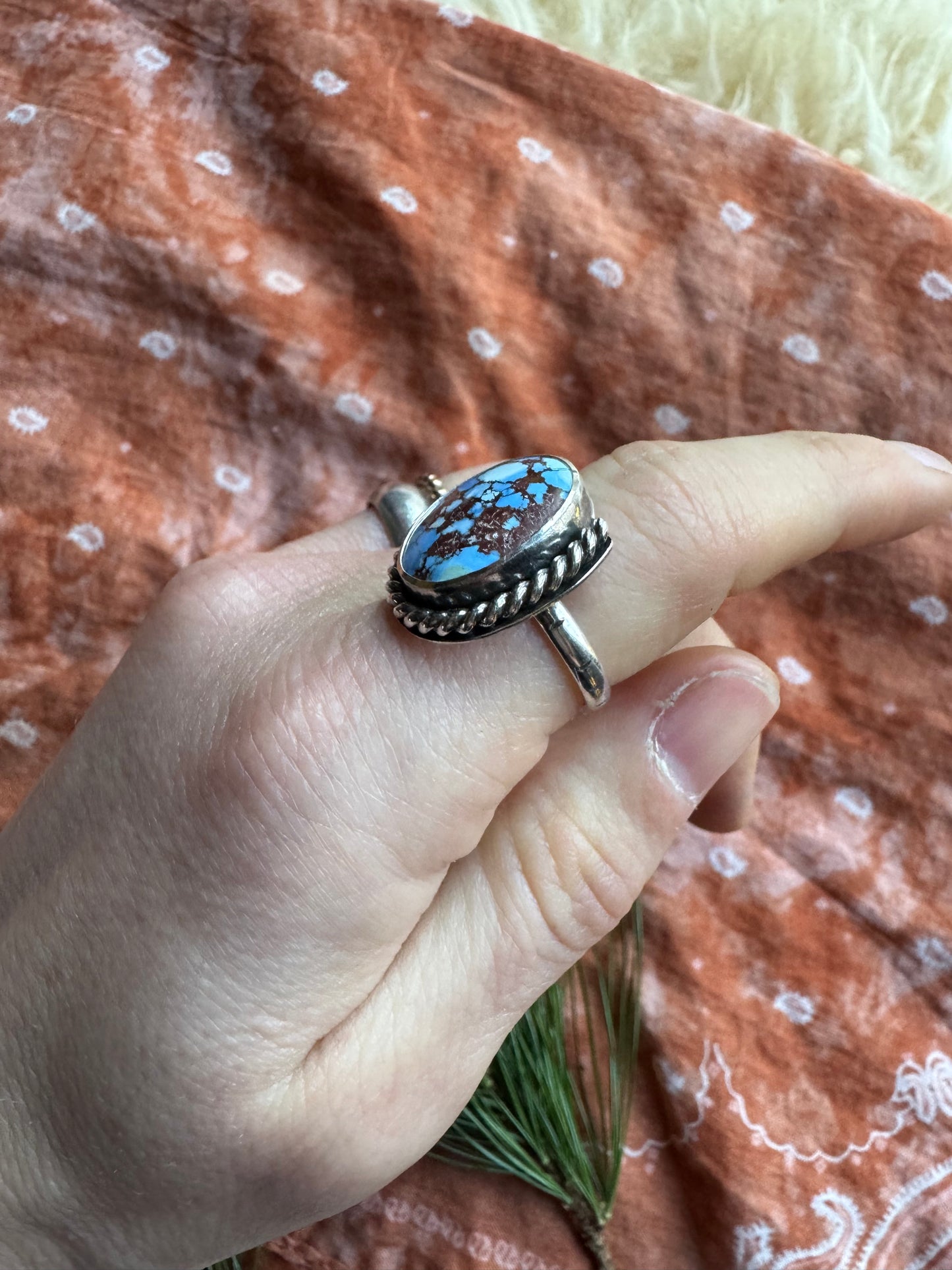 Golden Hills Turquoise Ring - Size 6 1/4