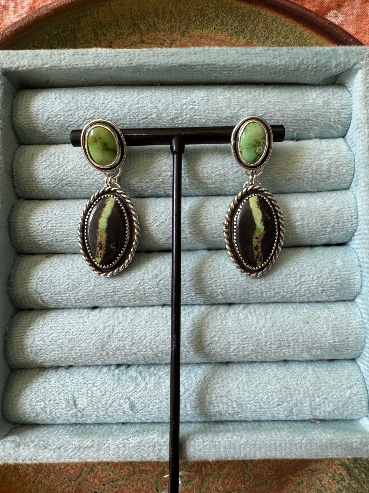 Blackjack Turquoise Statement Earrings