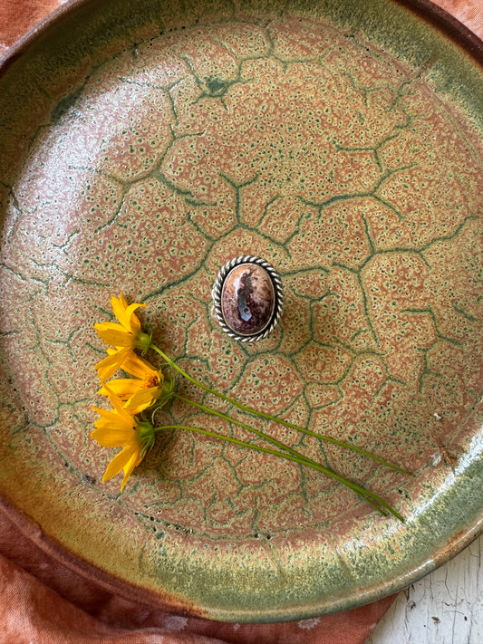 Mexican Fire Opal Ring - Size 7 1/2