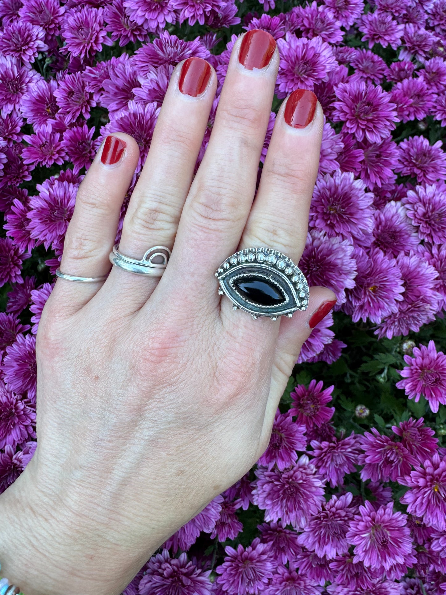 Black Onyx "Seer" Ring - Size 7 1/4