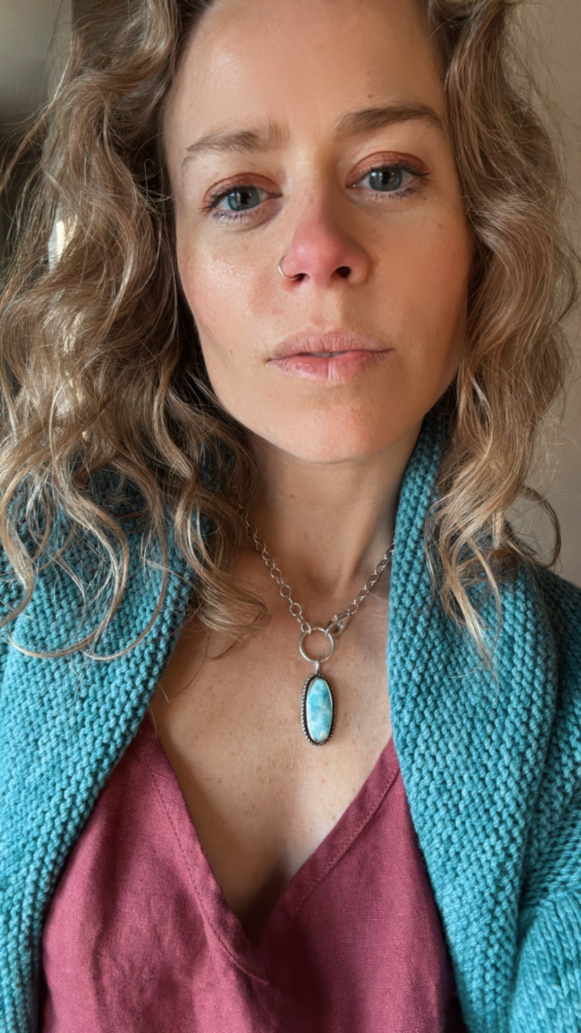 Larimar "Odell" Necklace