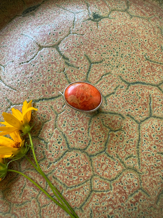 Apple Coral Ring - Size 5