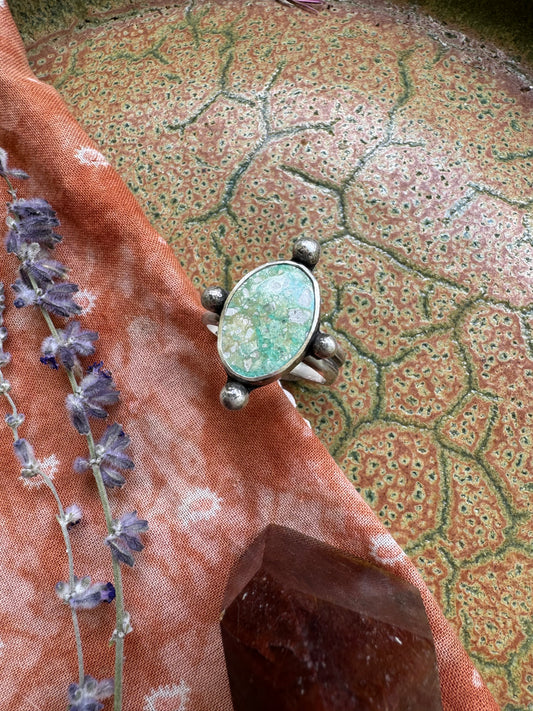 Carico Lake Turquoise "Waypoint" Ring - Size 9 1/2