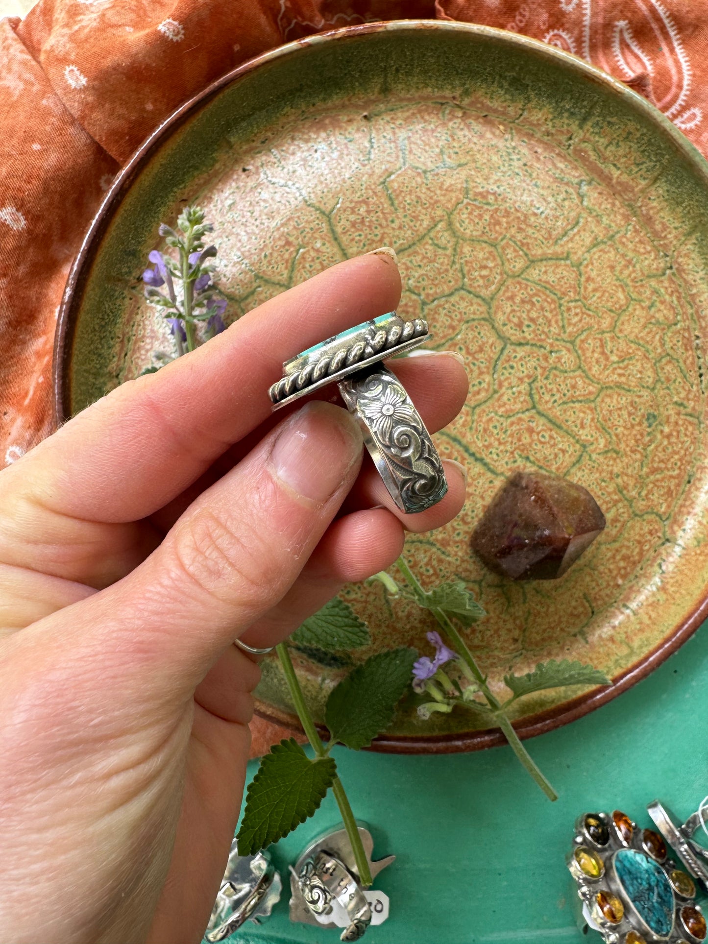 Hubei Turquoise Ring - size 8 1/2