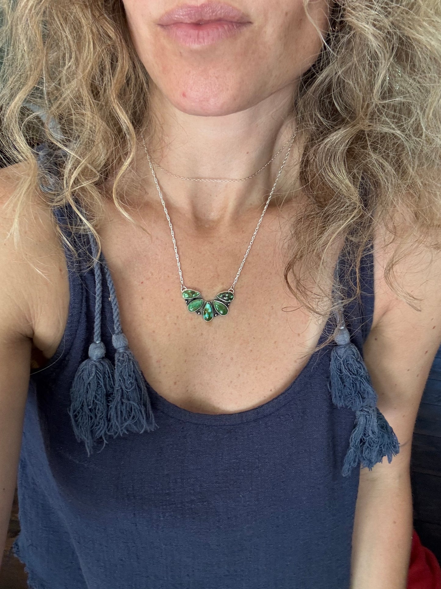 Sonoran Gold Bloom Turquoise Necklace