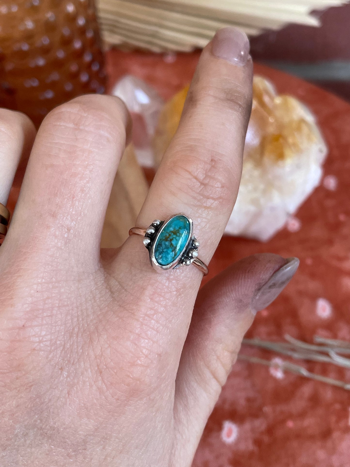 Carico Lake "Chelan" Turquoise ring - size 6 1/4