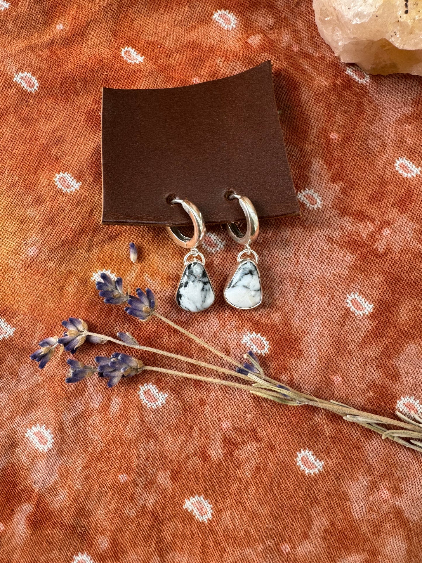 White Buffalo Turquoise Earring Dangles