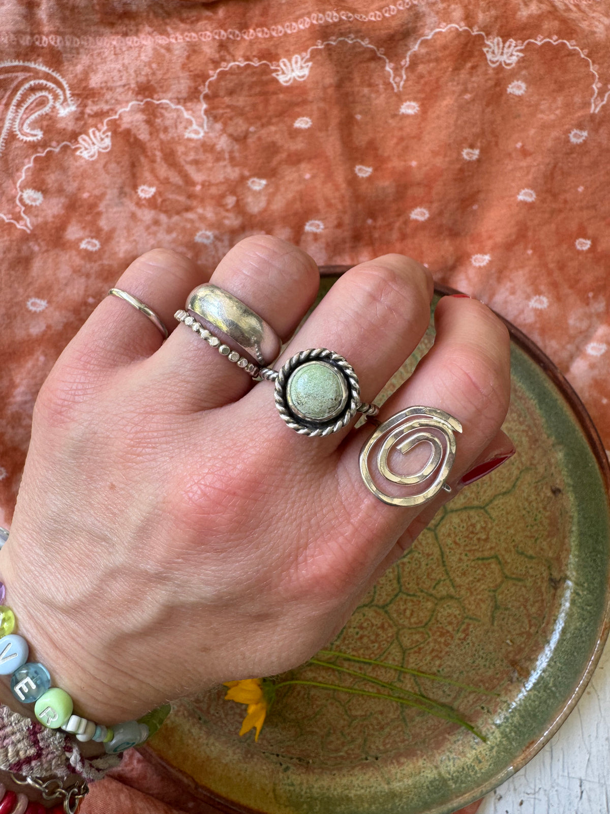 Carico Lake Turquoise Ring - Size 8 1/4
