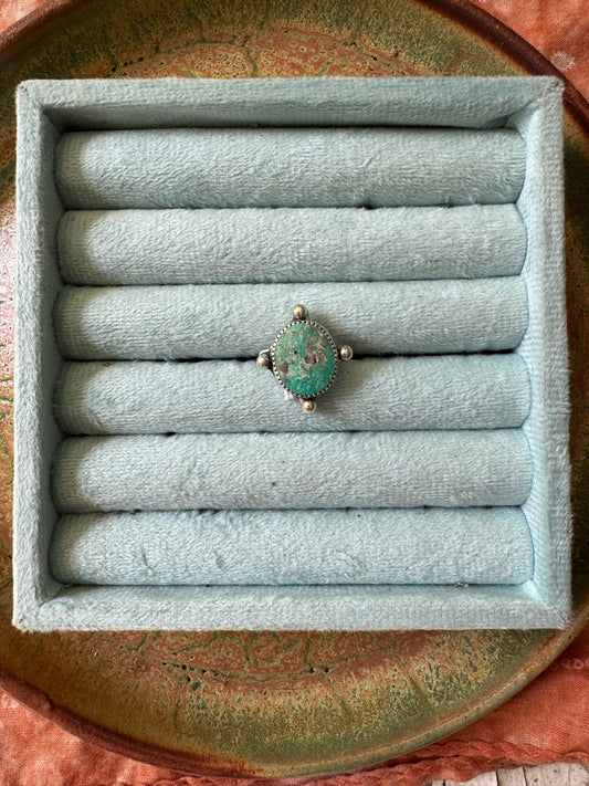 Carico Lake Turquoise "Waypoint" Ring - Size 6