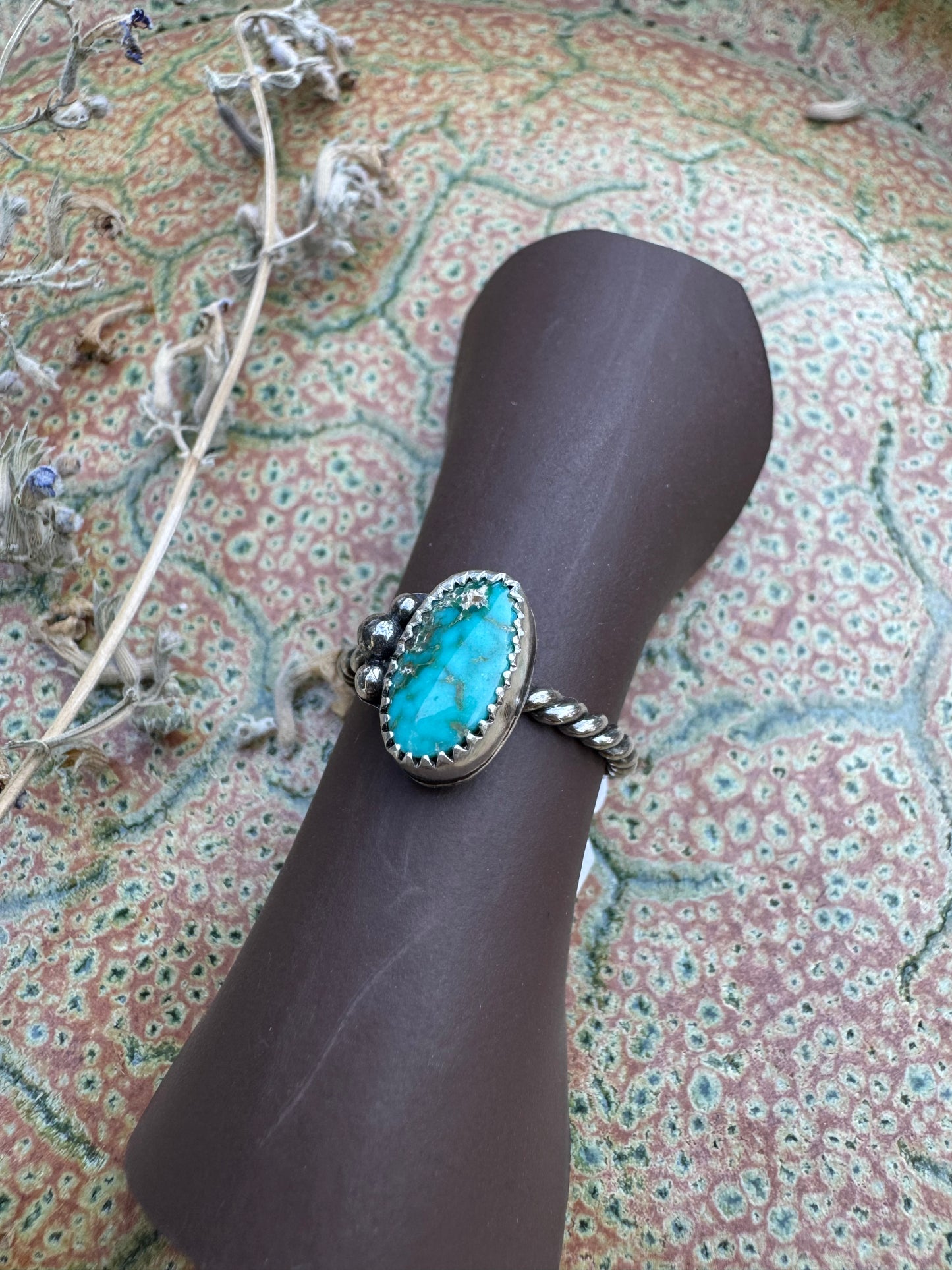 Cripple Creek Turquoise Waypoint Ring - Size 6 3/4