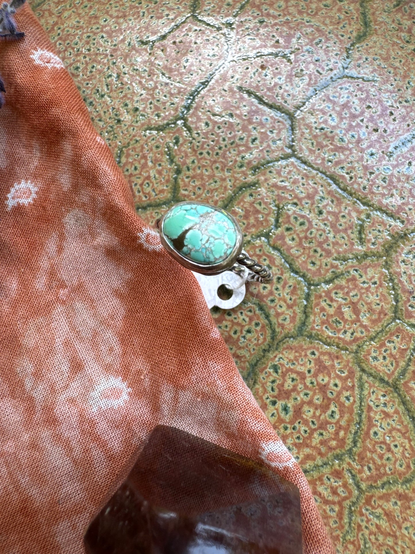 Carico Lake Turquoise Stacker Ring - Size 6 3/4