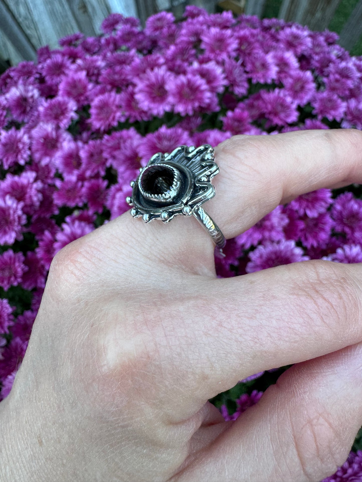 Rhodolite Garnet "Seer" Ring - Size 7 1/2