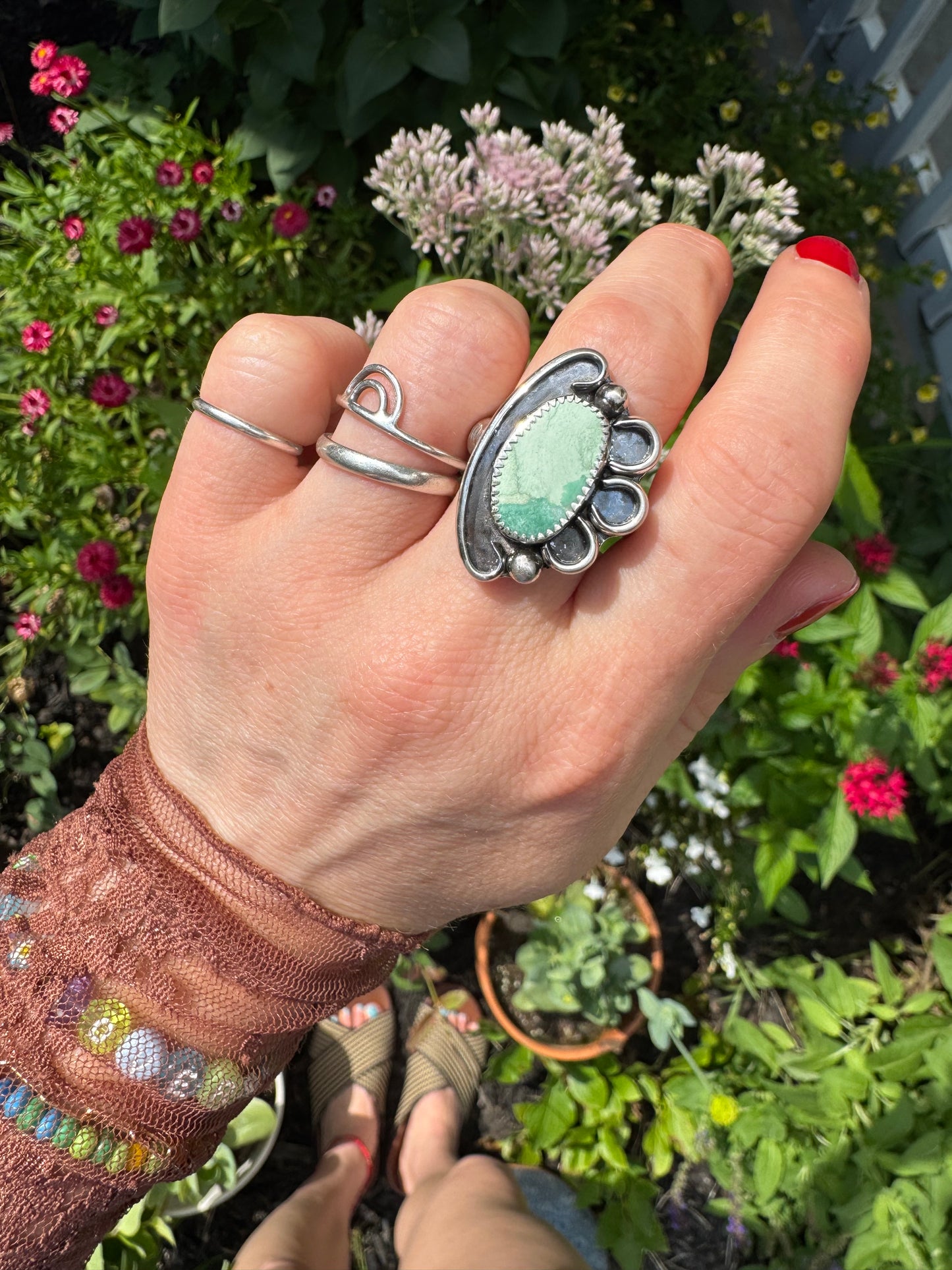 Lucin Variscite "Bluffs" Ring - Size 8