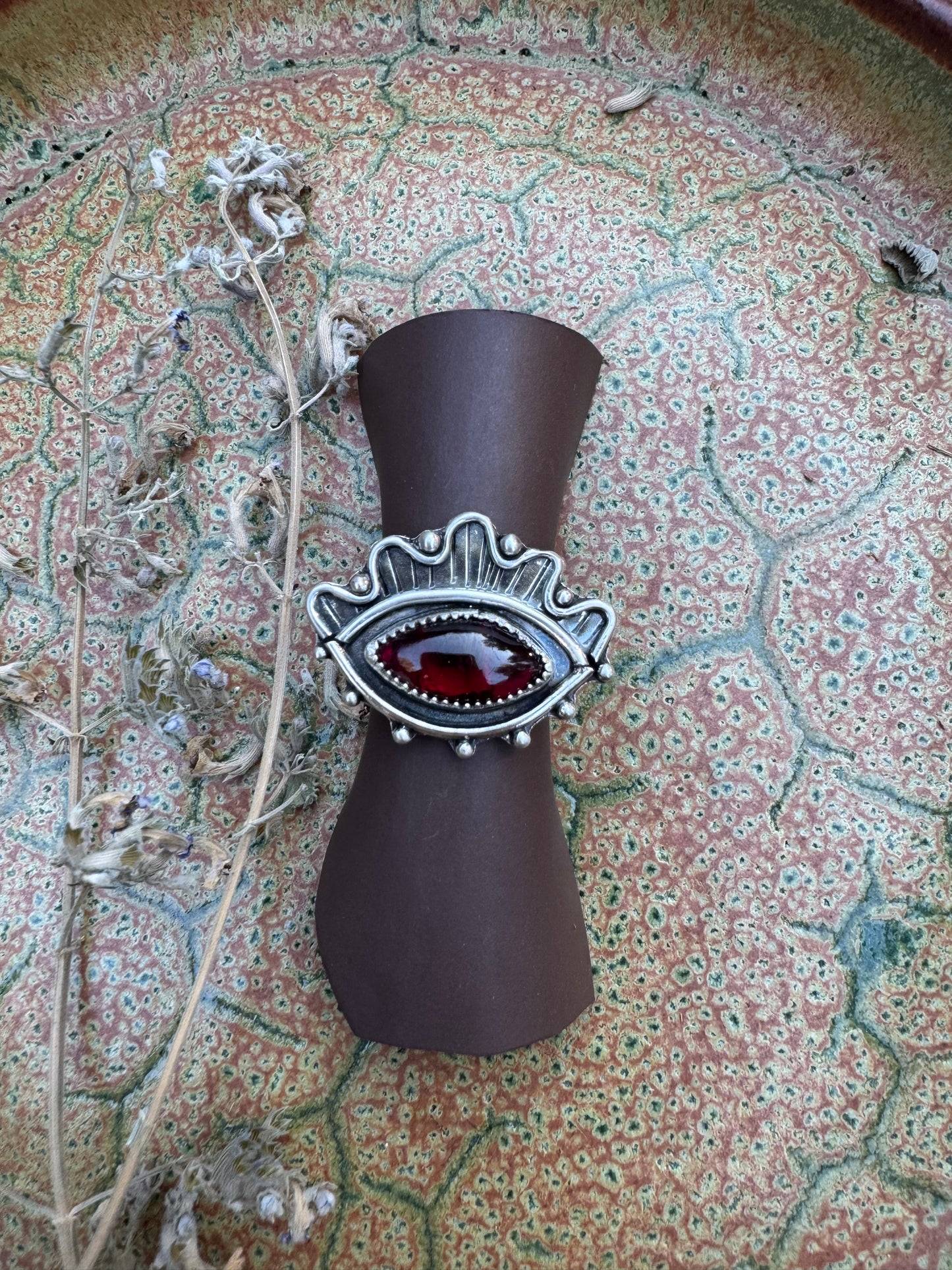 Rhodolite Garnet "Seer" Ring - Size 7 1/2