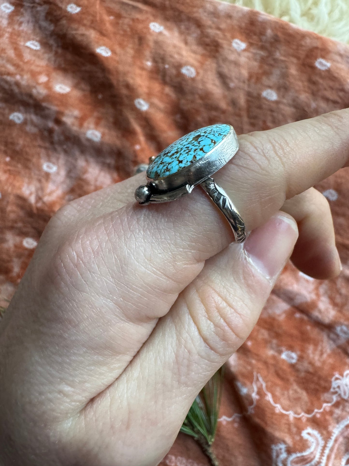Kingman Turquoise Ring - Size 6 3/4