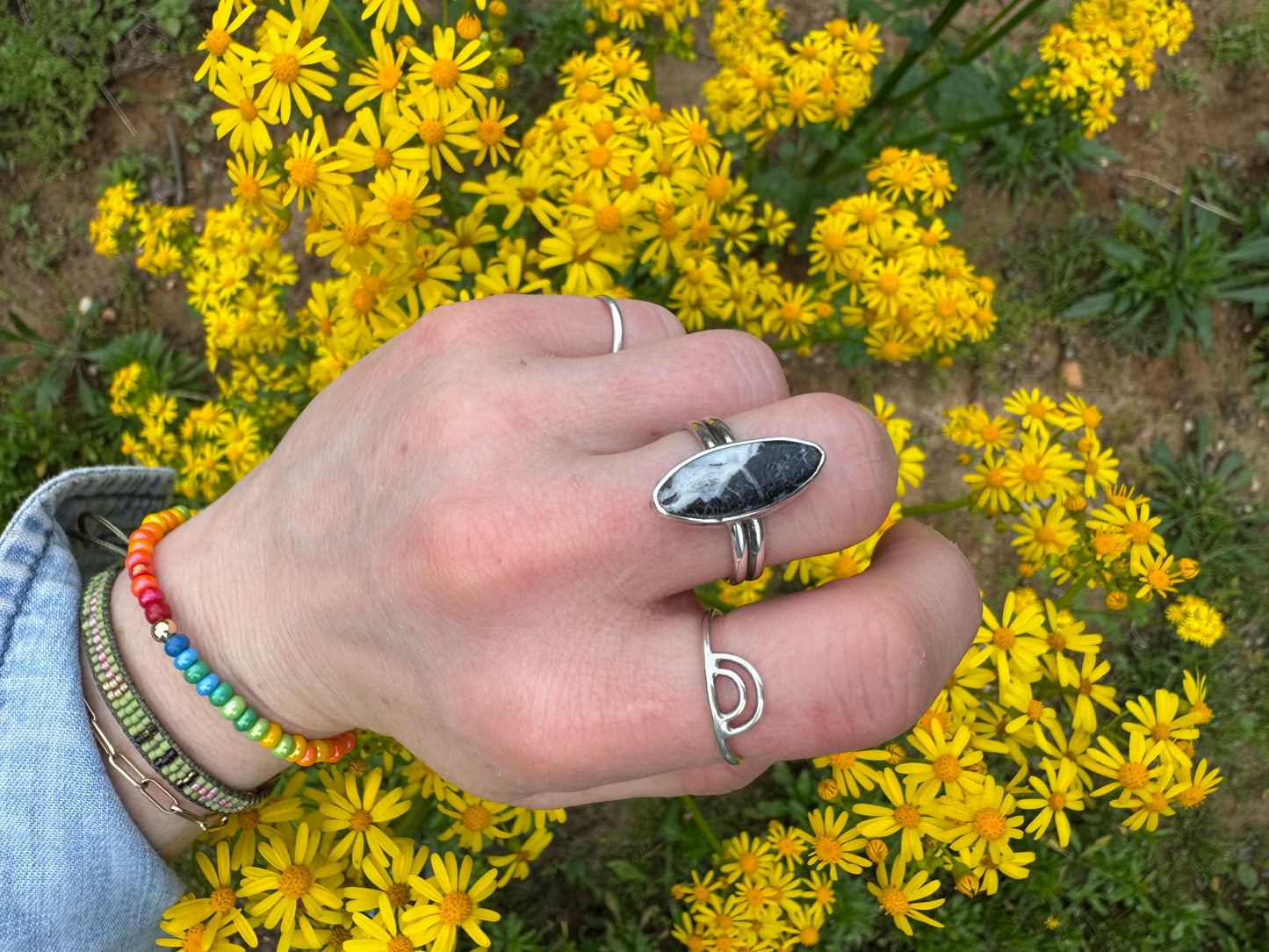 White Buffalo Ring - Size 8 1/2
