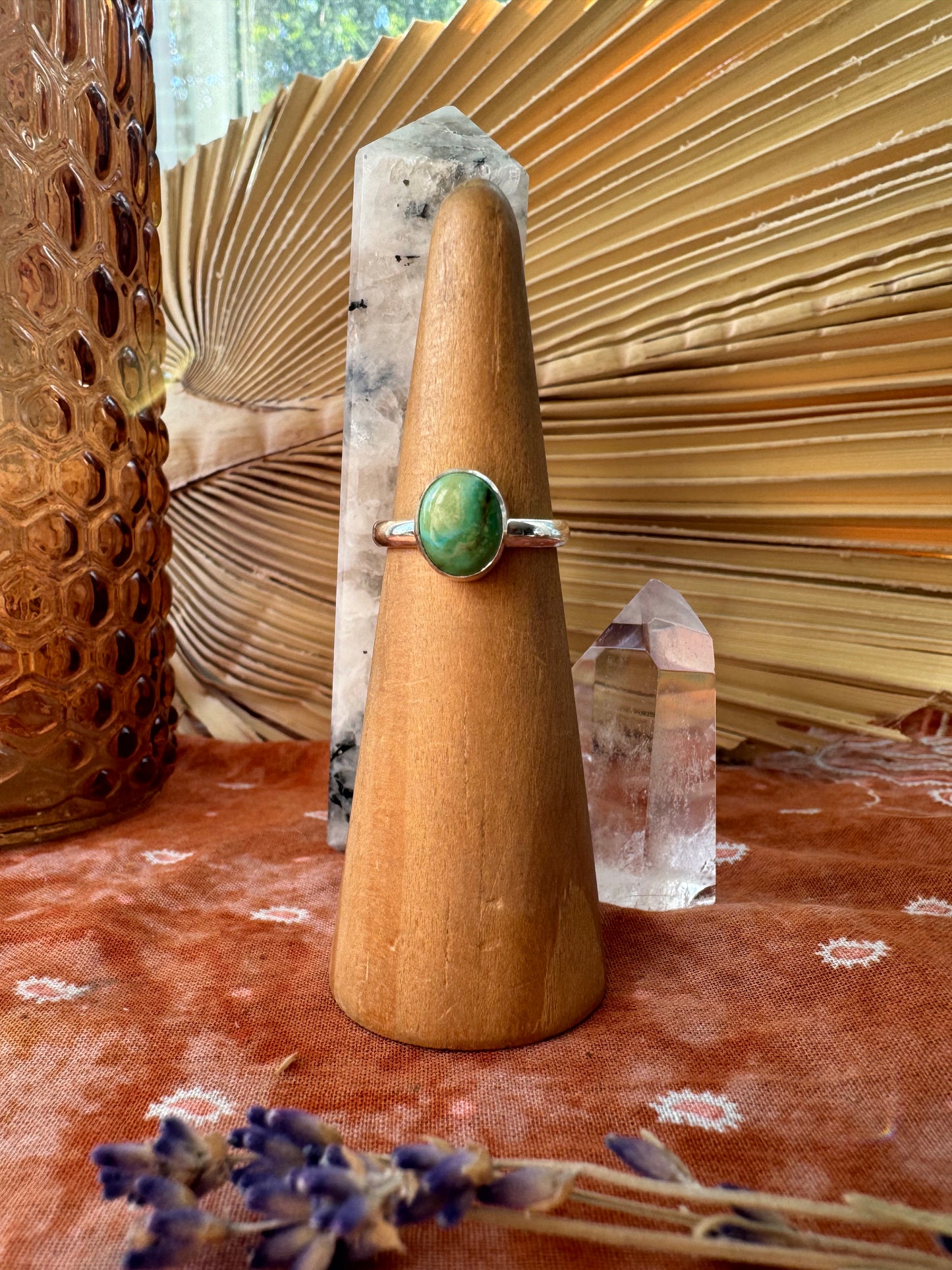 Sonoran Gold Turquoise Ring - size 6 3/4