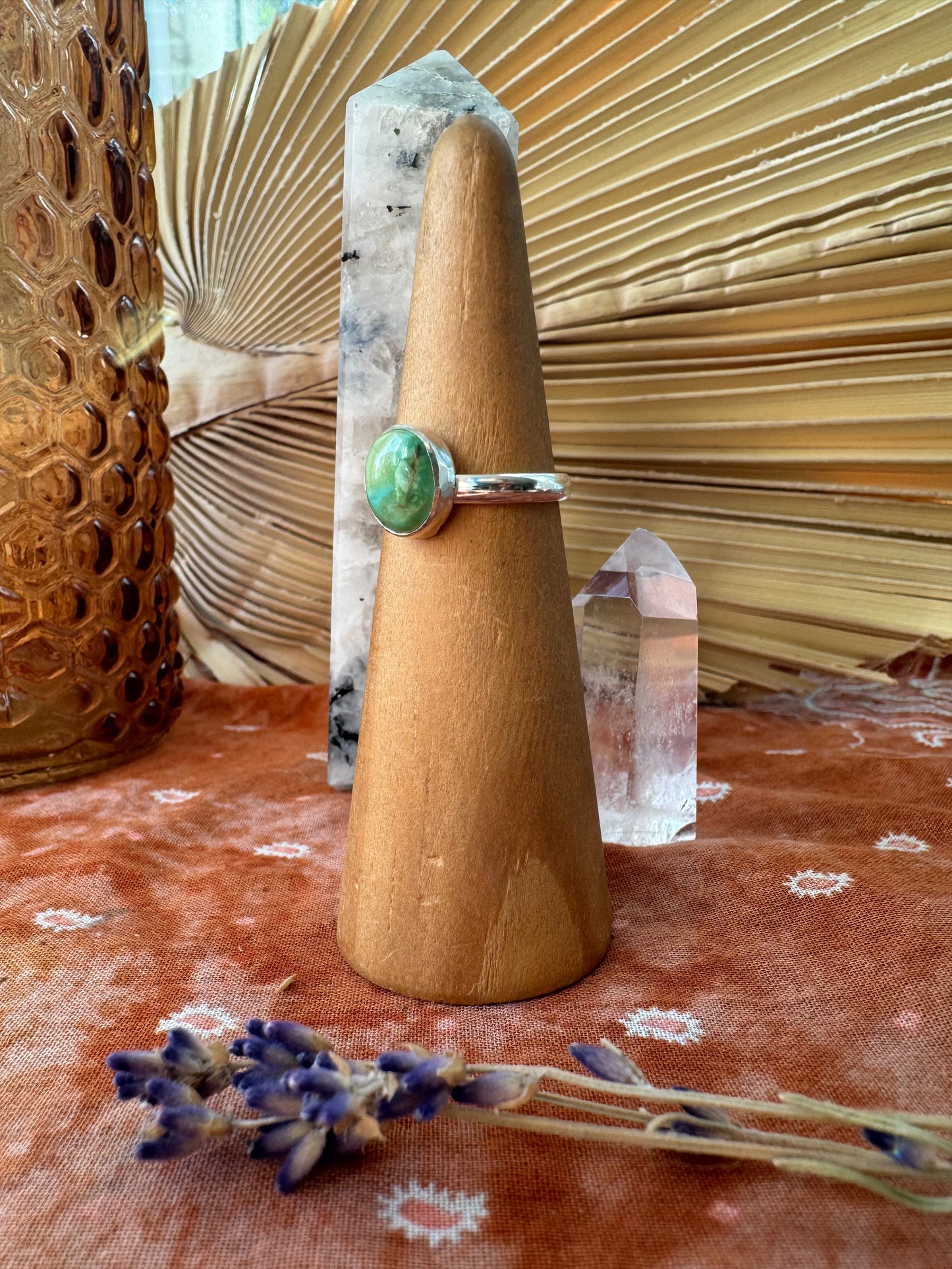 Sonoran Gold Turquoise Ring - size 6 3/4