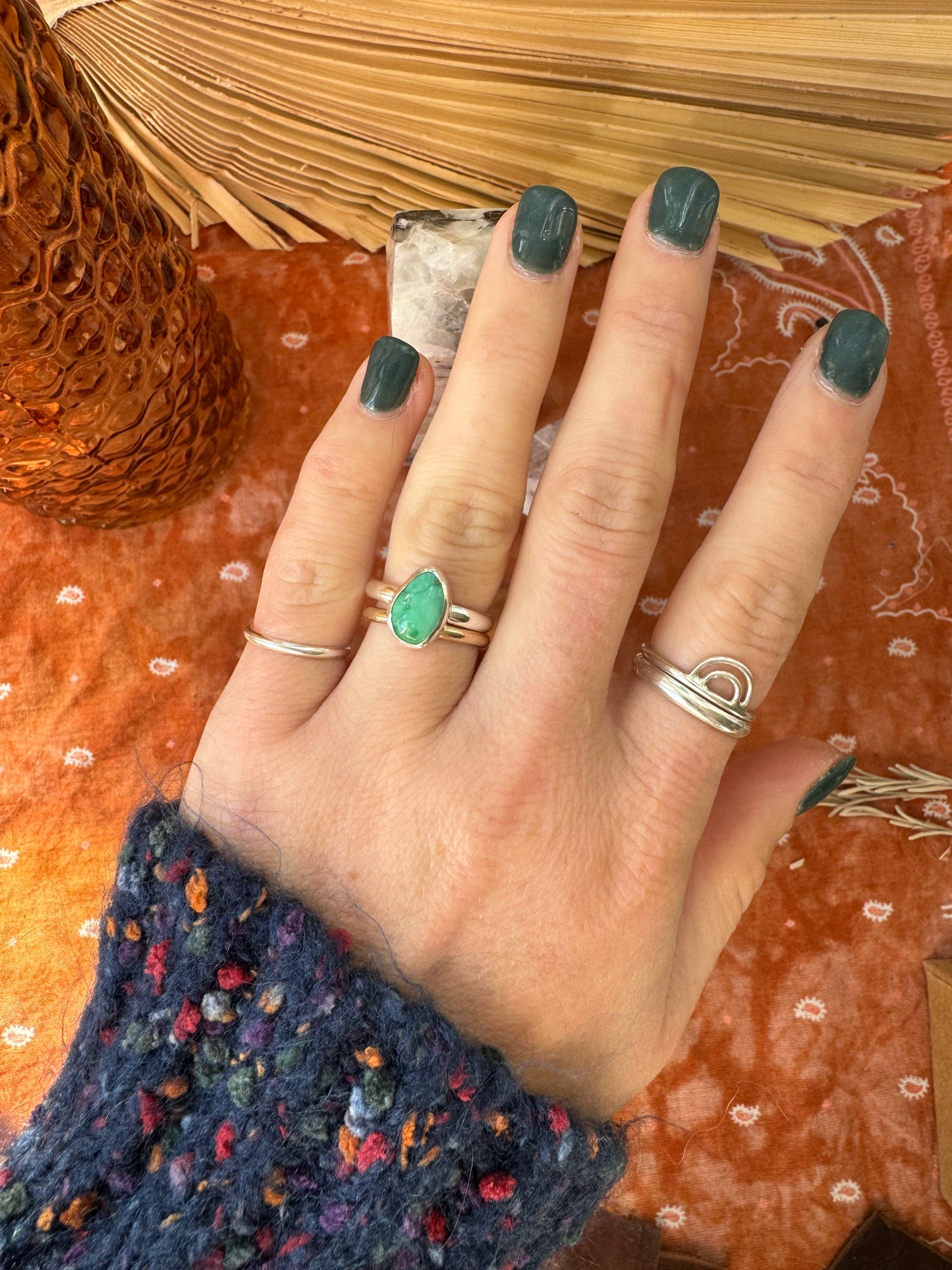 Sonoran Gold Turquoise Ring - size 5