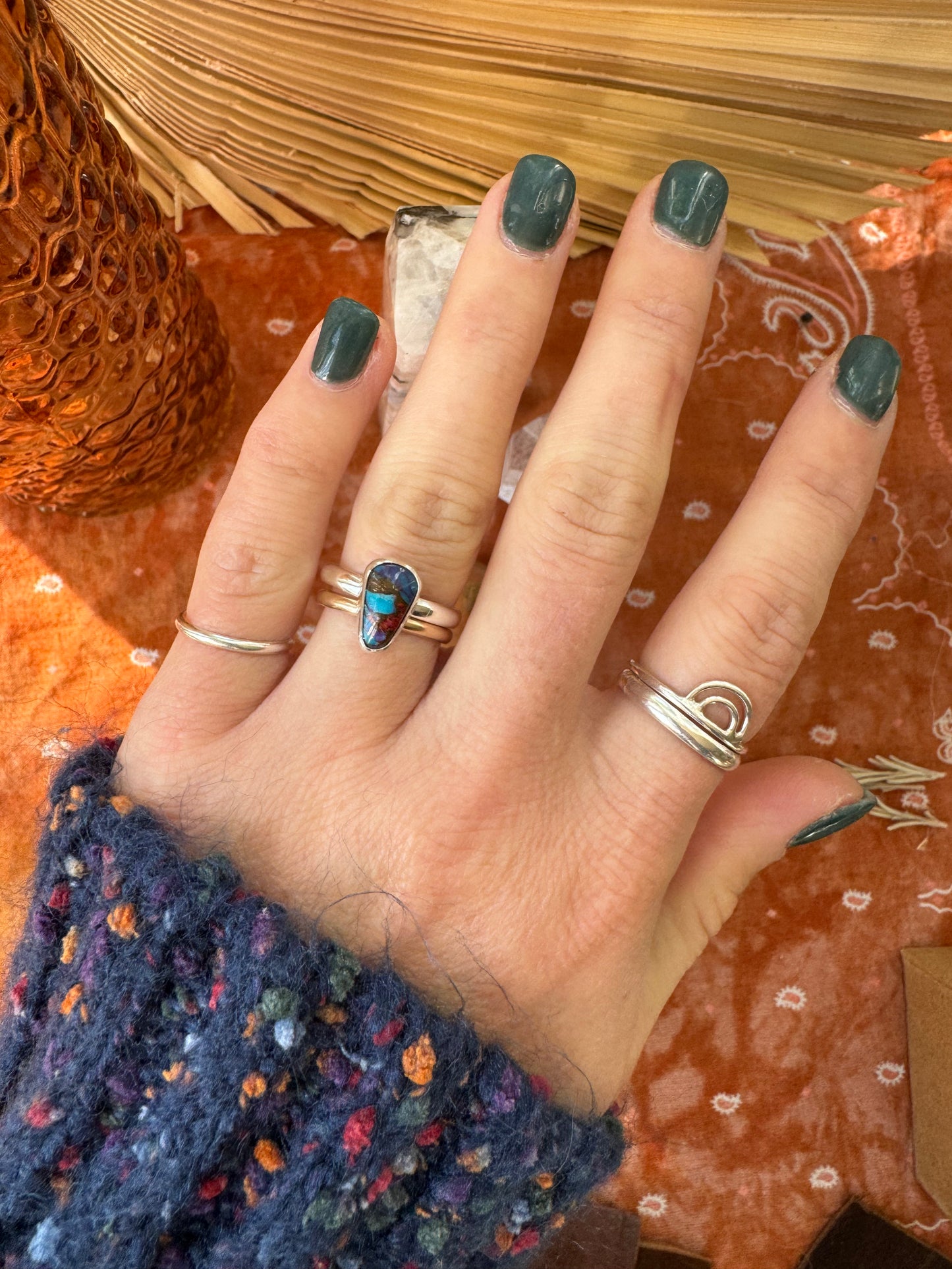 Purple Mojave Turquoise Ring - size 5 1/4