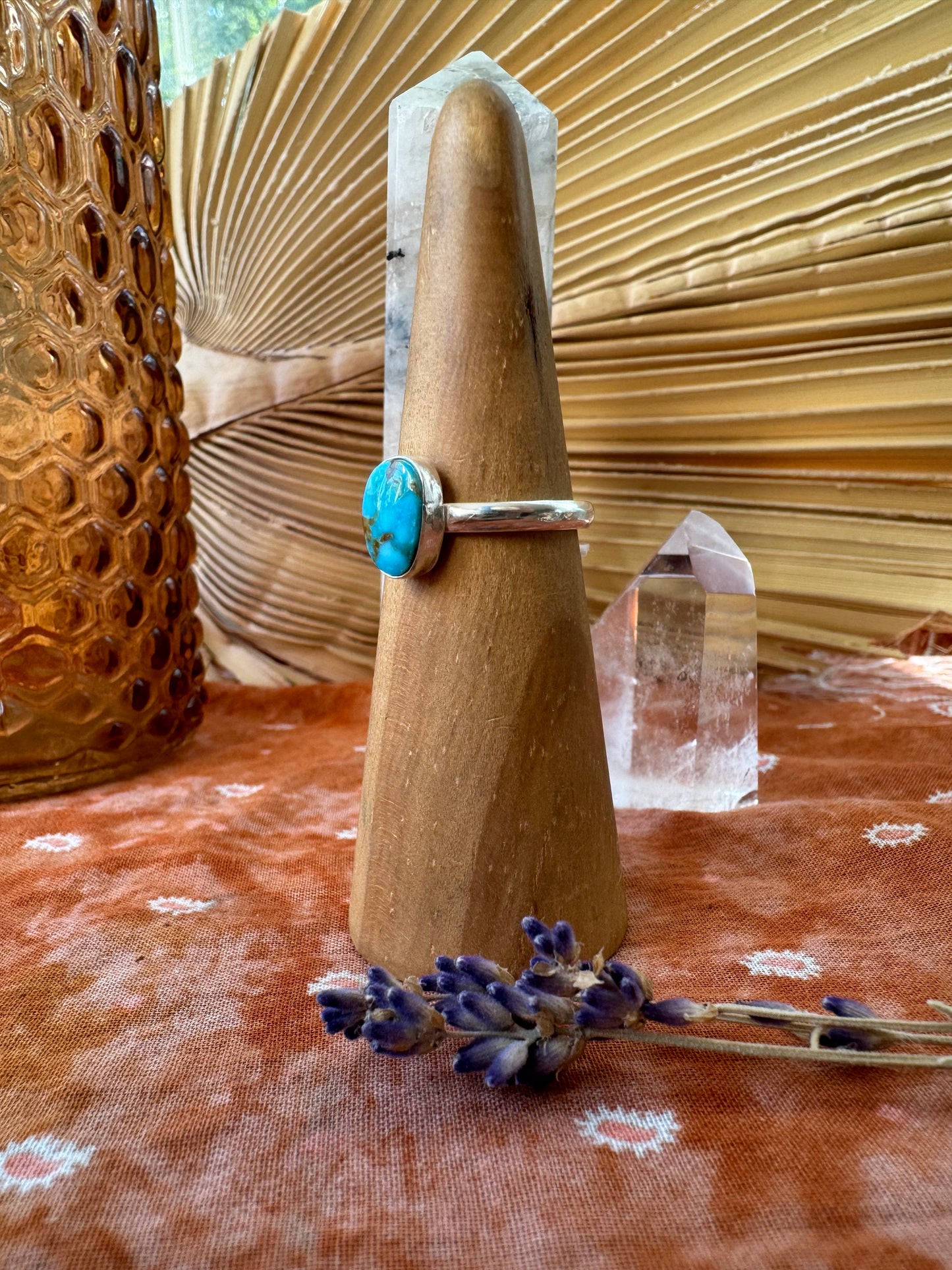 Kingman Turquoise Ring - size 8 1/4