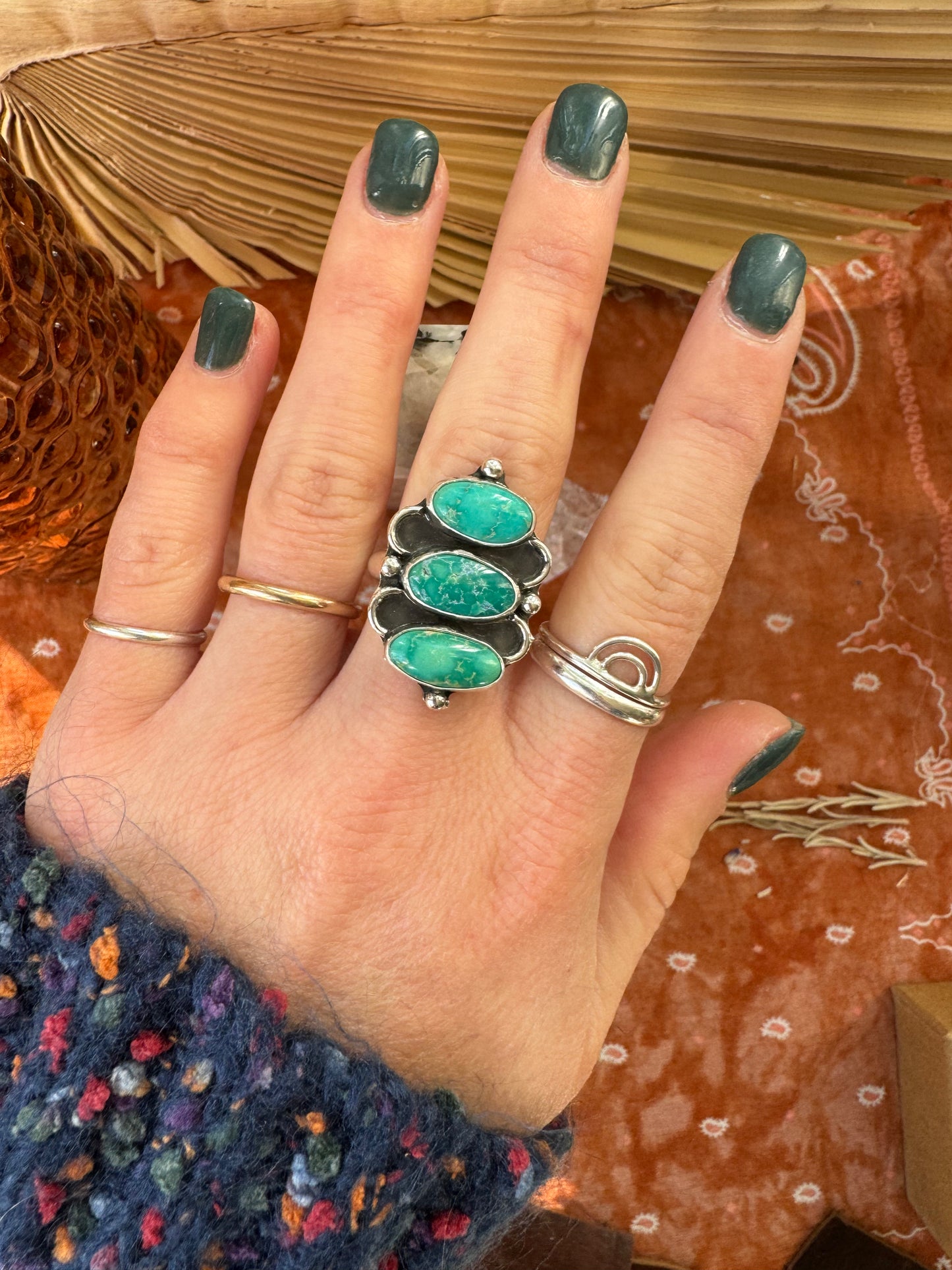 Valley Verde Turquoise Statement Ring - Size 6 3/4