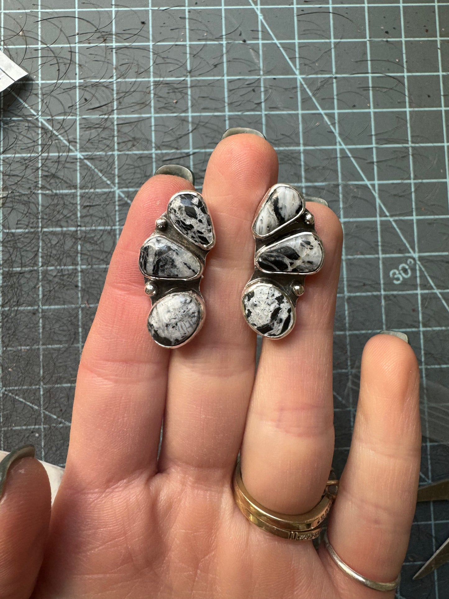 White Buffalo "Glacier" Ear Climbers