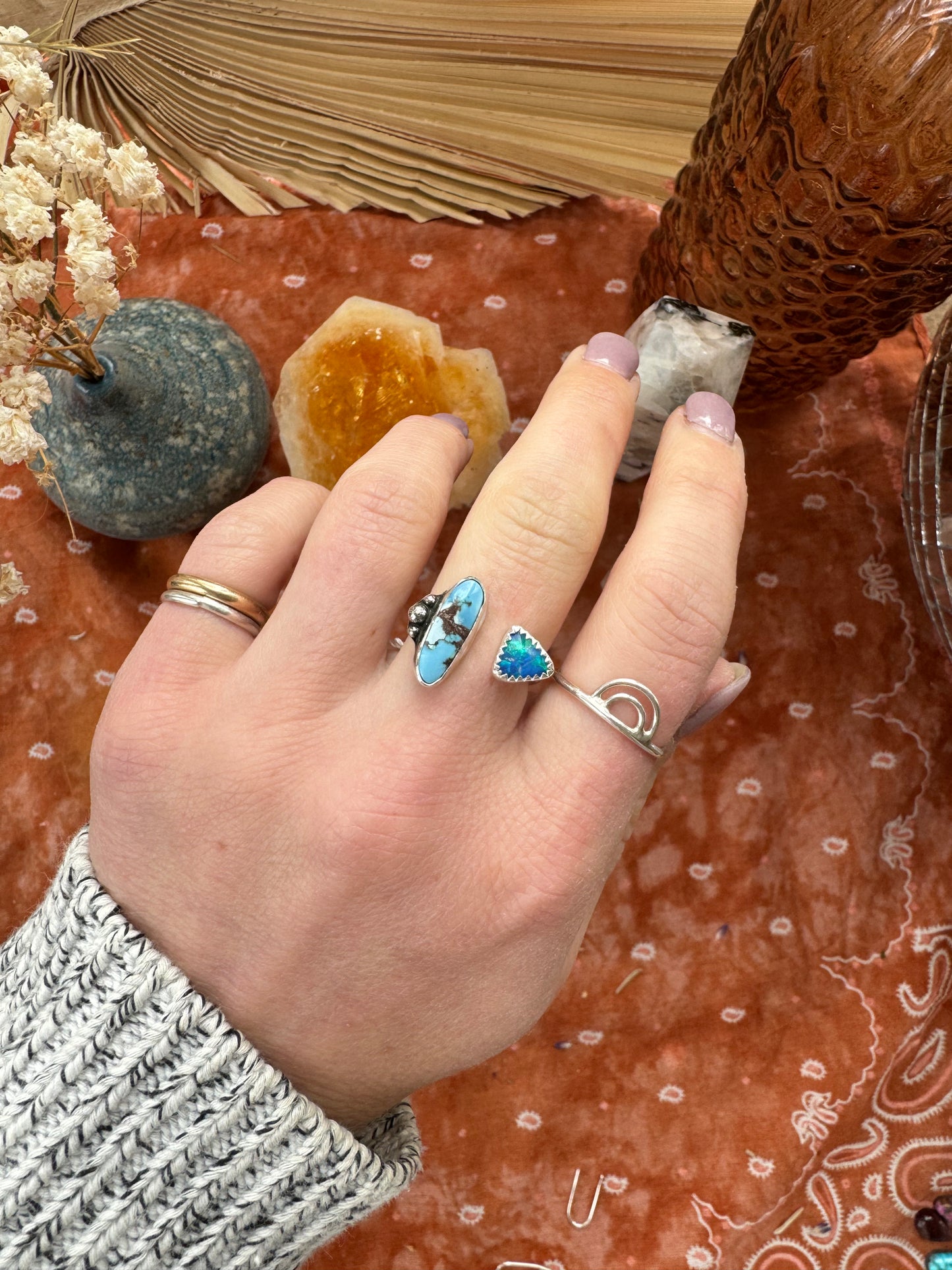 Golden Hills + Opal "Sisters" Ring - size 5