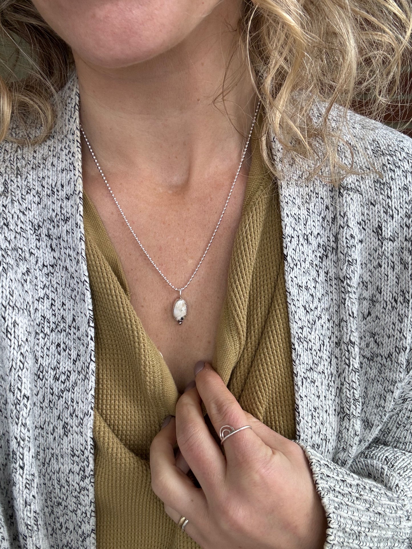 White Buffalo Turquoise Necklace